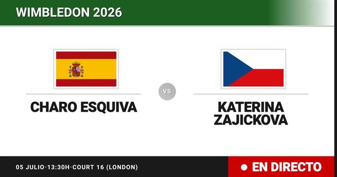 Charo Esquiva - Katerina Zajickova: resumen y estadísticas del partido de Treintaidosavos de final de Wimbledon Juniors, Girls