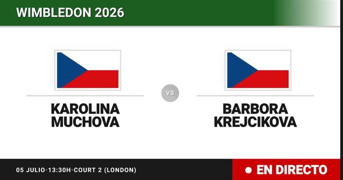 Karolina Muchova - Barbora Krejcikova: resumen y estadísticas del partido de Octavos de final de Wimbledon WTA