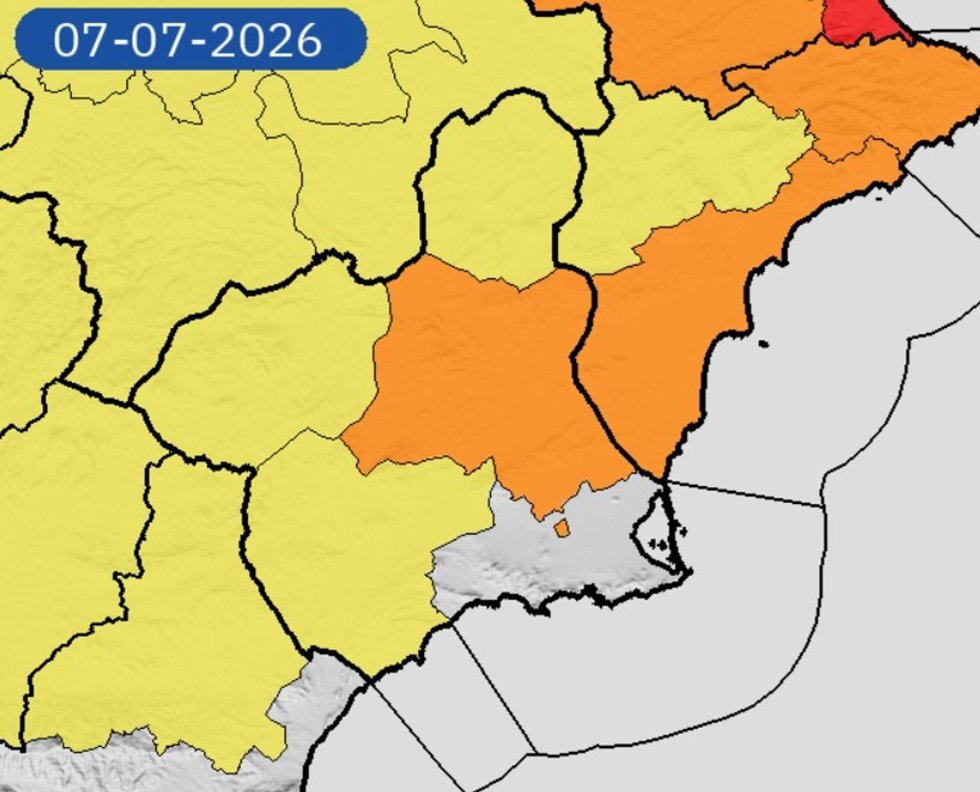Alertas altas temperaturas martes, 7 de julio 2026