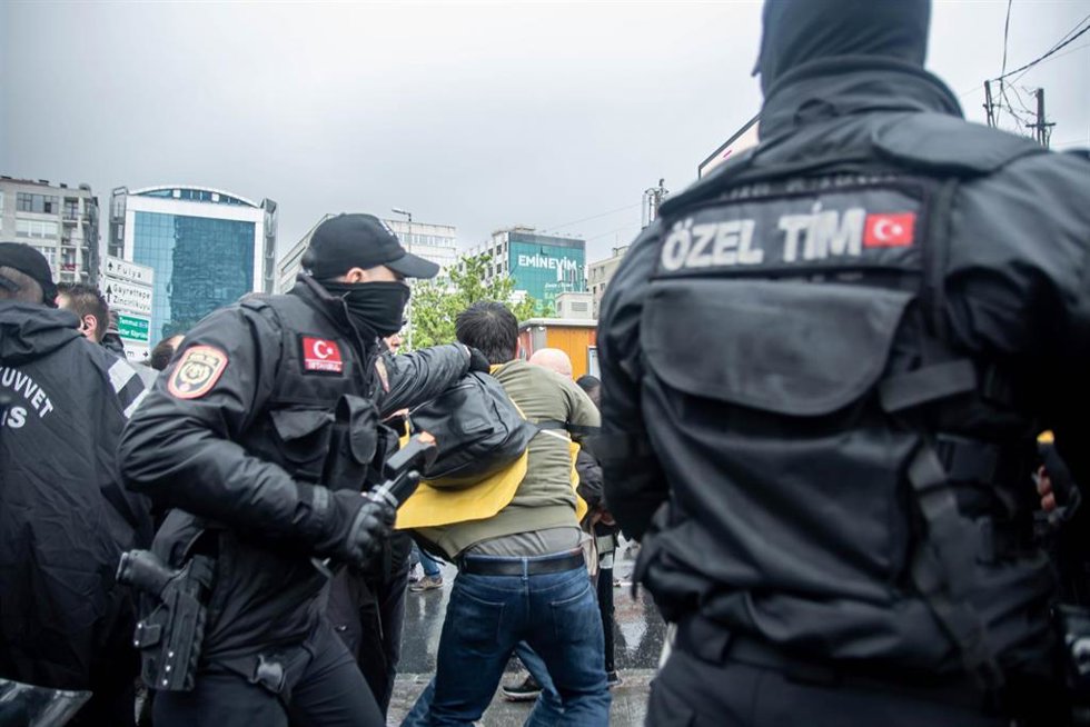 Archivo - Detenciones por agentes de la Policía en Estambul (Turquía)
