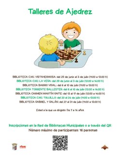 El Ayuntamiento de Salamanca amplía este verano los talleres de ajedrez a toda la red municipal de bibliotecas