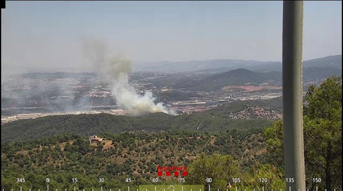 Imatge de l'incendi a Sant Andreu de la Barca