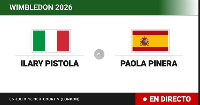 Ilary Pistola - Paola Pinera: resumen y estadísticas del partido de Treintaidosavos de final de Wimbledon Juniors, Girls