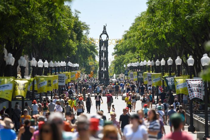 Ambient durant la segona etapa del Tour de França 2026, a 5 de juliol de 2026, a Tarragona, Catalunya (Espanya). 