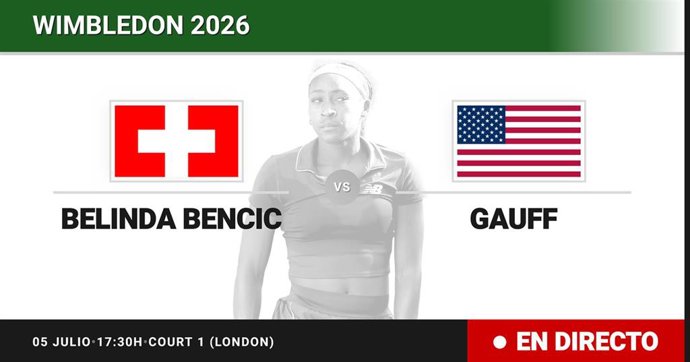 Belinda Bencic - Coco Gauff: resumen y estadísticas del partido de Octavos de final de Wimbledon WTA
