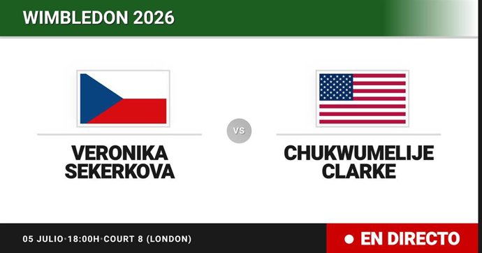 Veronika Sekerkova - Chukwumelije Clarke: resumen y estadísticas del partido de Treintaidosavos de final de Wimbledon Juniors, Girls