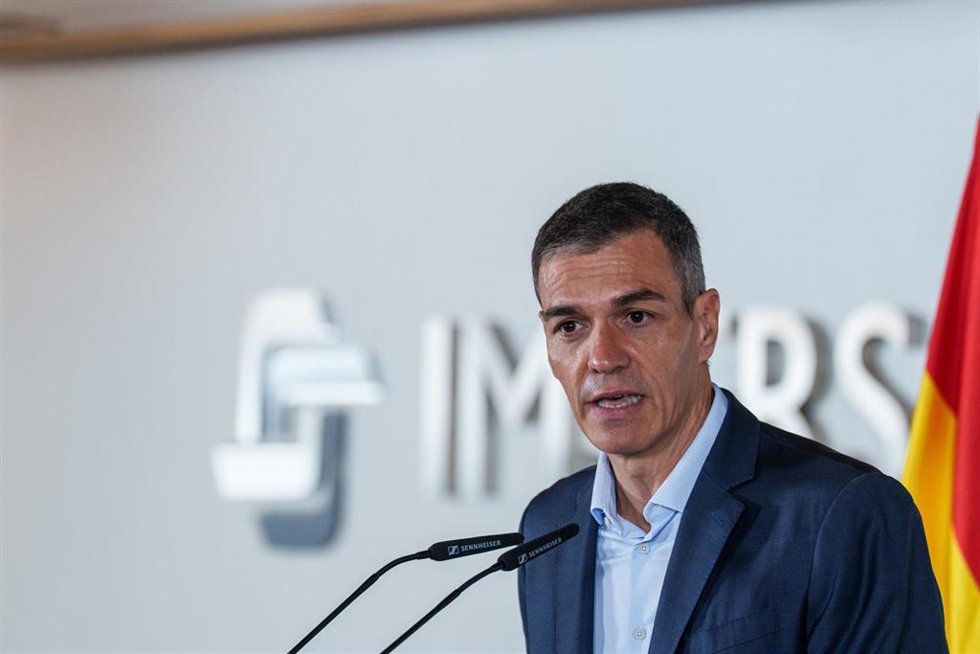 Archivo - El presidente del Gobierno, Pedro Sánchez, durante una comparecencia.