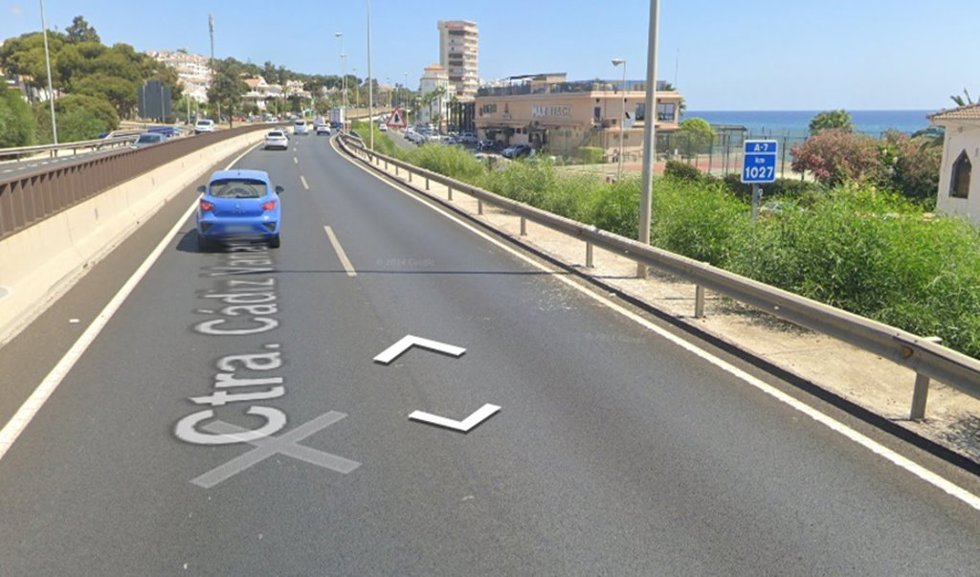 Autovía A-7 a la altura de Mijas (Málaga)