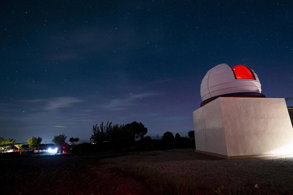 Archivo - Una aurora boreal desde el observatorio astronómico de Pujalt, a 10 de octubre de 2024, en Pujalt, Barcelona, Catalunya (España). 