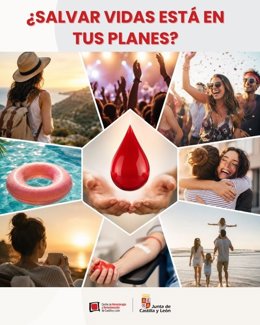 Gráfico difundido por Dona Sangre para animar a las donaciones también en verano