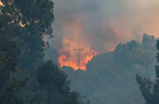 Imagen de archivo del incendio de Villanueva de los Castillejos (Huelva).