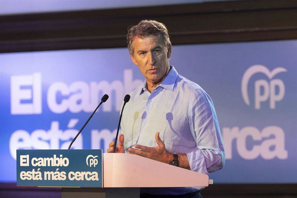 El presidente del PP, Alberto Núñez Feijóo