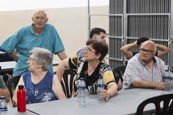 Salón Sociocultural habilitado para los desalojados por el incendio de Soneja,
