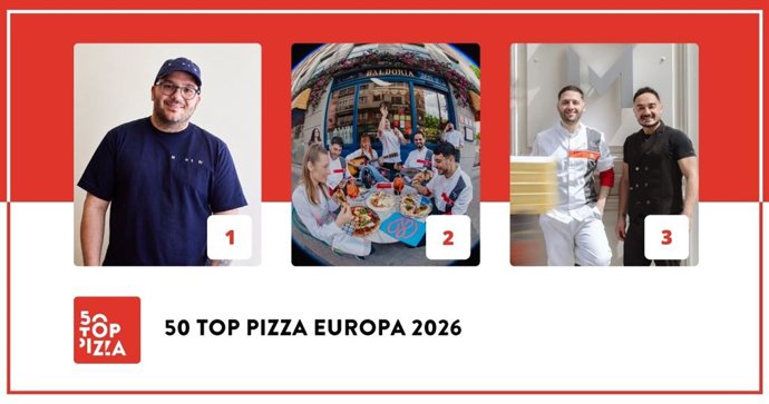 Podium de 50 Top Pizza Europa 2026'
