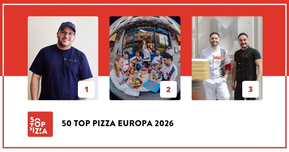 Podium de 50 Top Pizza Europa 2026'