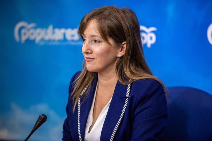 Archivo - Tania Andicoberry en rueda de prensa.