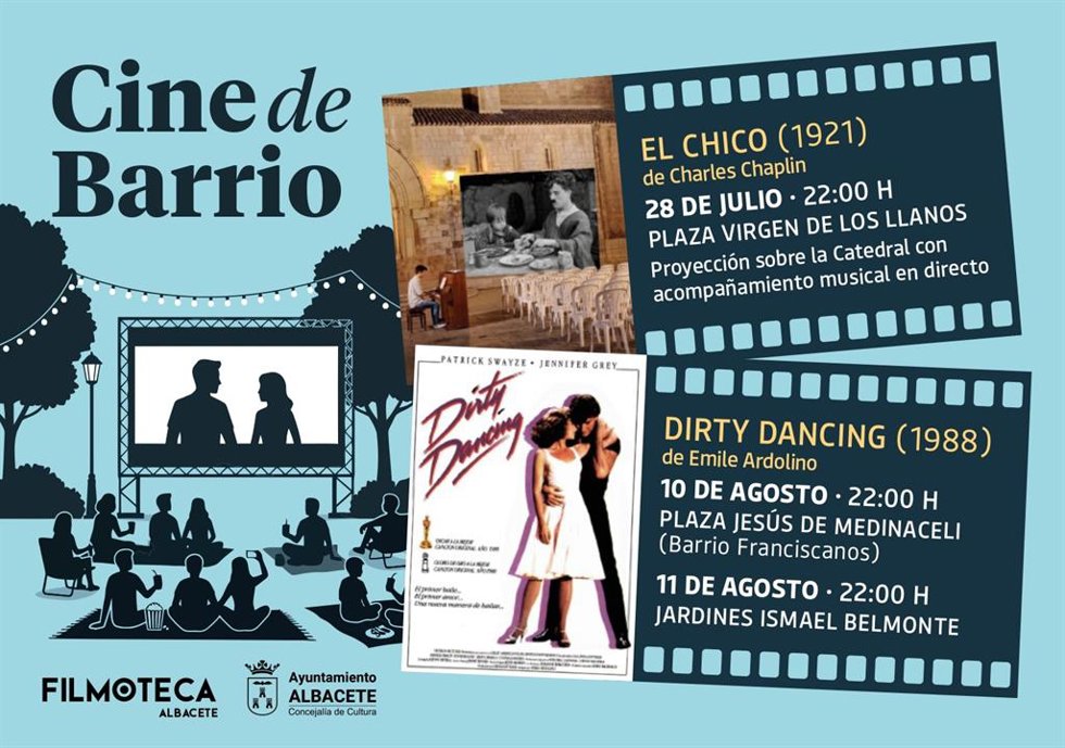 Cartel de cine de barrio.