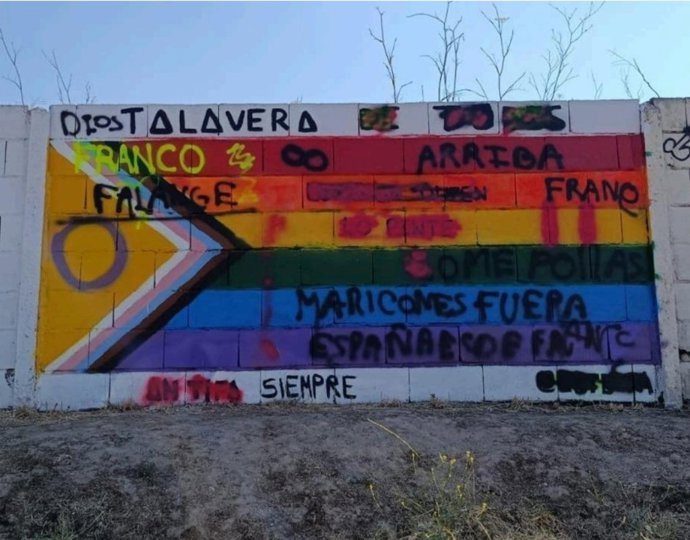 Mural vandalizado