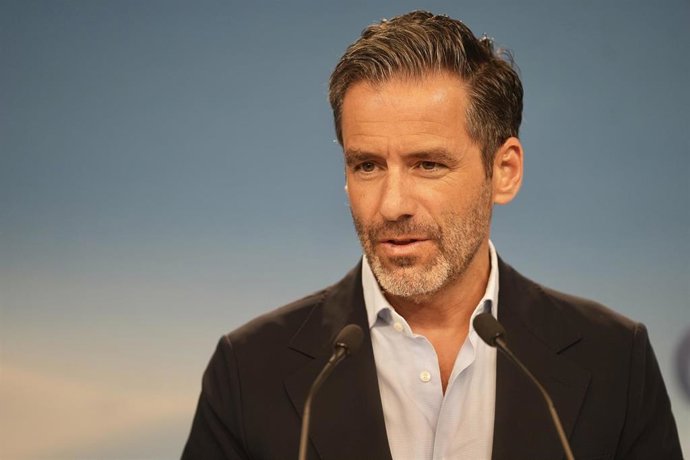 Borja Sémper en la rueda de prensa en Génova tras la reunión del Comité de Dirección del Partido Popular