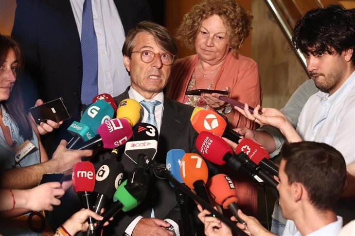 El conselleiro de Facenda, Miguel Corgos, después del CPFF