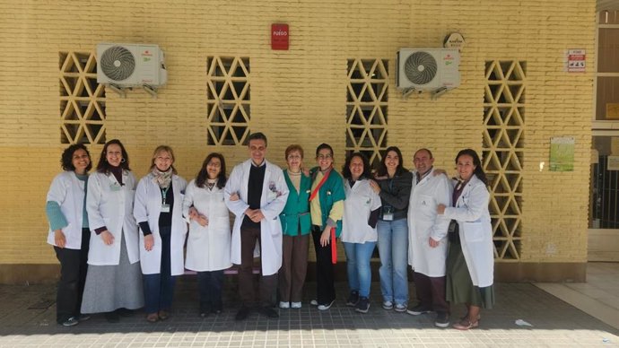 Representantes de la comisión multidisciplinar del centro de salud del Molino de Huelva.