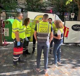 Operativo del SEMAS trabajando durante una ola de calor (Archivo)