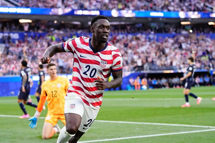 El delantero de Estados Unidos, Folarin Balogun, en un partido del Mundial.