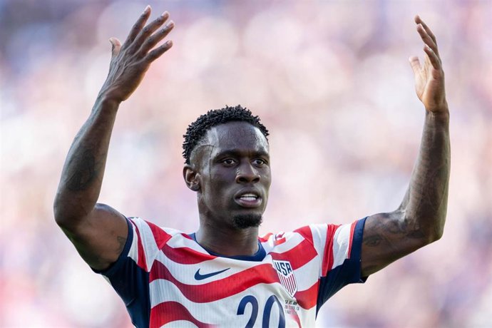 El delantero de la selección de Fútbol de Estados Unidos, Folarin Balogun, durante un partido en el Mundial 2026.