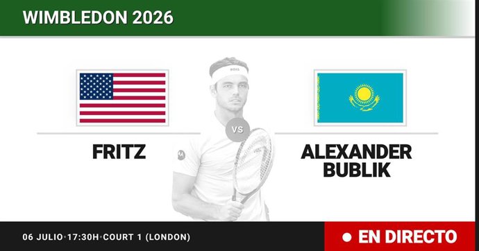 Taylor Fritz - Alexander Bublik: resumen y estadísticas del partido de Octavos de final de Wimbledon ATP