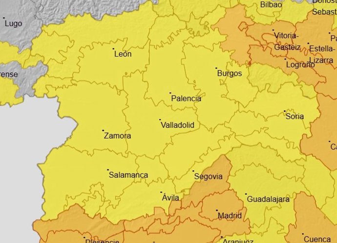 Avisos metorológicos para el 7 de julio de 2026 en Castilla y León.