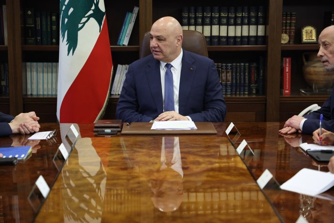 El presidente de Líbano Joseph Aoun.  