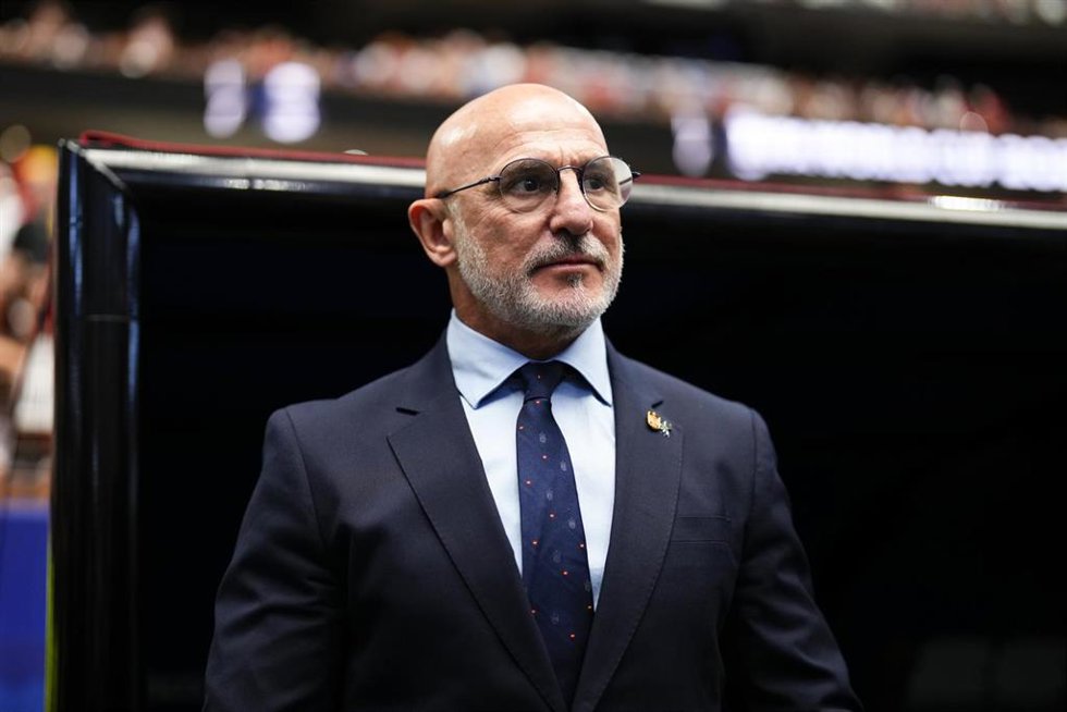 El seleccionador absoluto español, Luis de la Fuente, en el partido de octavos de final del Mundial 2026 ante Portugal.