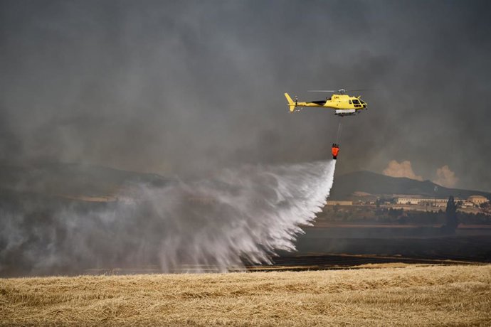 Imagen de archivo del incendio forestal de Imárcoain