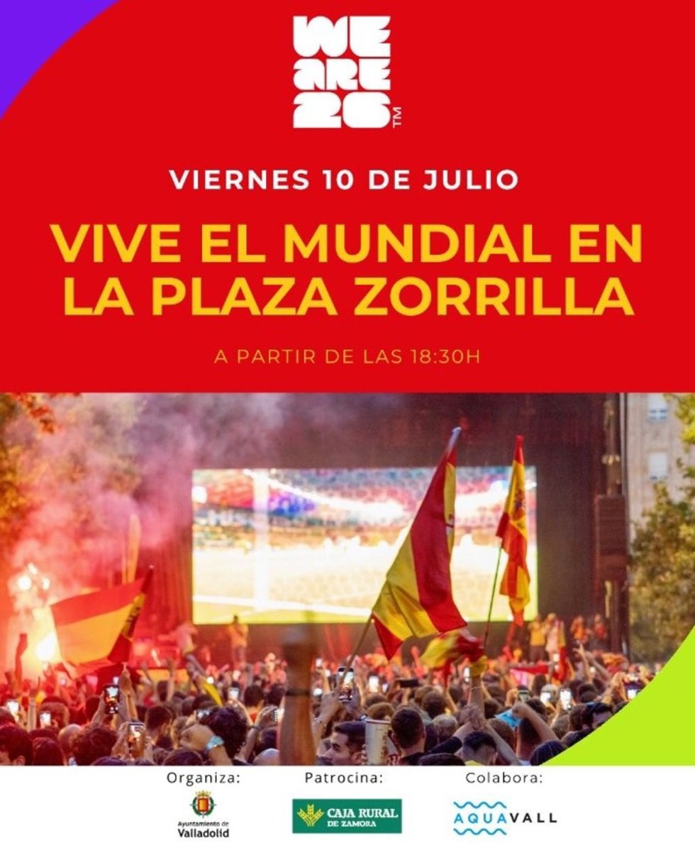 El Ayuntamiento de Valladolid instalará una pantalla gigante para seguir el partido de cuartos de final del Mundial 2026.