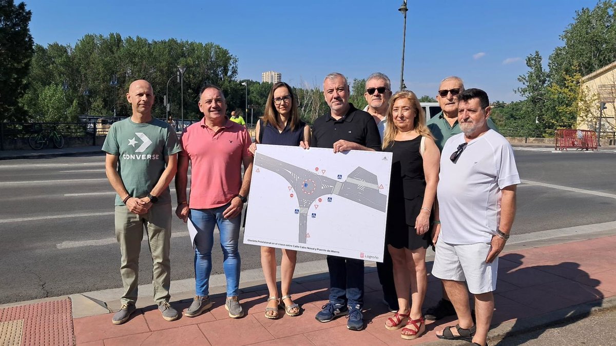 Comienzan las obras de nueva rotonda que unirá las calles Cabo Noval, del Ebro y el Puente de Hierro en Logroño