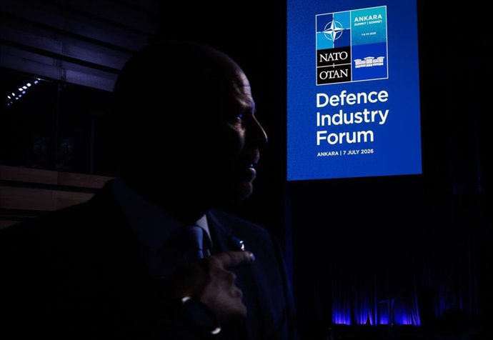 07 July 2026, Turkey, Ankara: Belgian Minister of Defence and Foreign Trade Theo Francken pictured during the NATO Summit Defence Industry Forum in Ankara. Photo: Benoit Doppagne/Belga/dpa