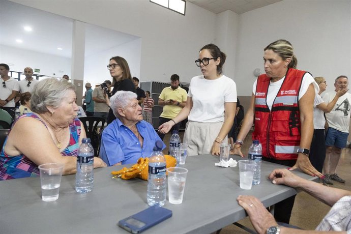 Salón Sociocultural habilitado para los desalojados por el incendio de Soneja