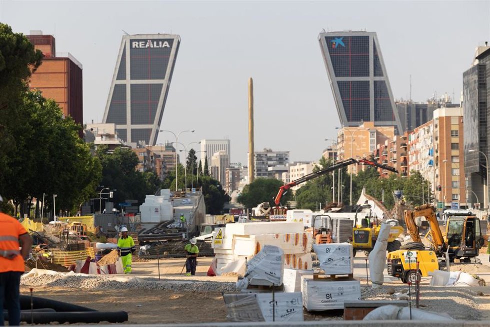 Maquinaria durante una visita a los trabajos de excavación del túnel de Parque Castellana, a 7 de julio de 2026, en Madrid (España). Almeida ha visitado la finalización de la excavación del túnel de 675 metros que supone el proyecto Parque Castellana, por
