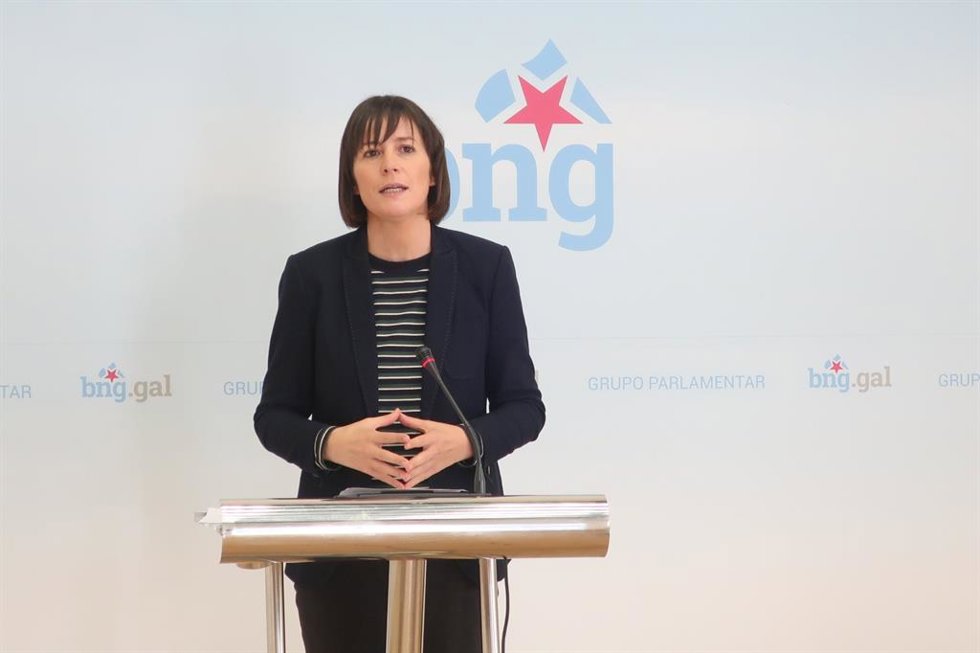 Archivo - La portavoz nacional del BNG, Ana Pontón, en rueda de prensa