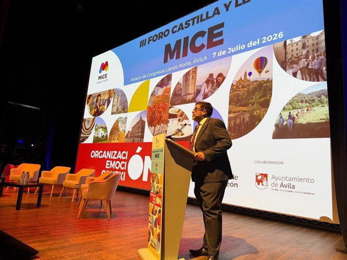 El alcalde de Ávila, Jesús Manuel Sánchez Cabrera, destaca la posición de la ciudad como destino de turismo MICE, dedicado a los congresos y eventos