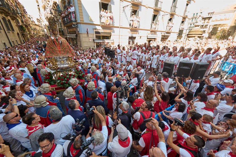 Imagen de la procesión de San Fermín