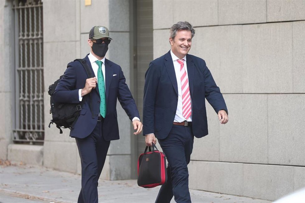 El comandante de la Guardia Civil Rubén Villalba, a su llegada a la Audiencia Nacional, a 7 de julio de 2026, en Madrid (España).