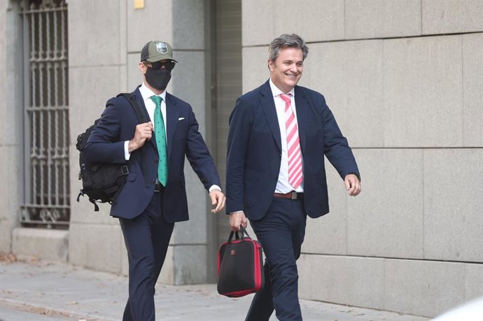 El comandante de la Guardia Civil Rubén Villalba, a su llegada a la Audiencia Nacional, a 7 de julio de 2026, en Madrid (España).