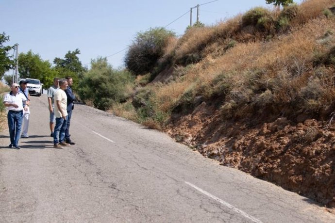 El Gobierno de La Rioja financia el 90 % de las obras de reparación y estabilización urgente de un talud en Ausejo