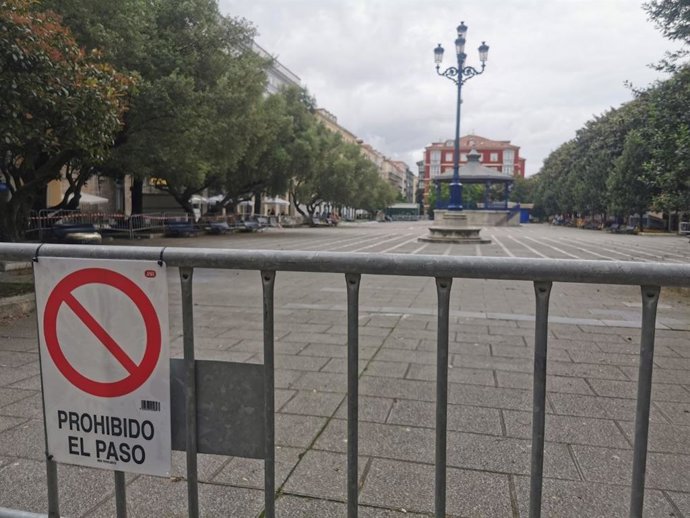 Archivo - Plaza de Pombo cerrada