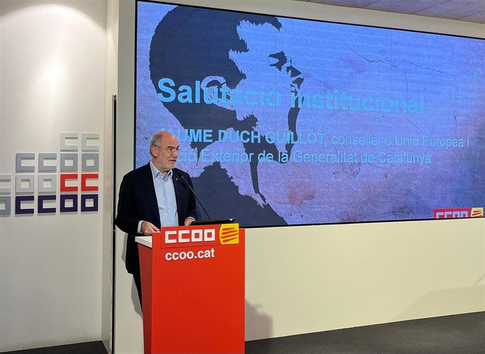 El conseller de Unión Europea y Acción Exterior de la Generalitat, Jaume Duch
