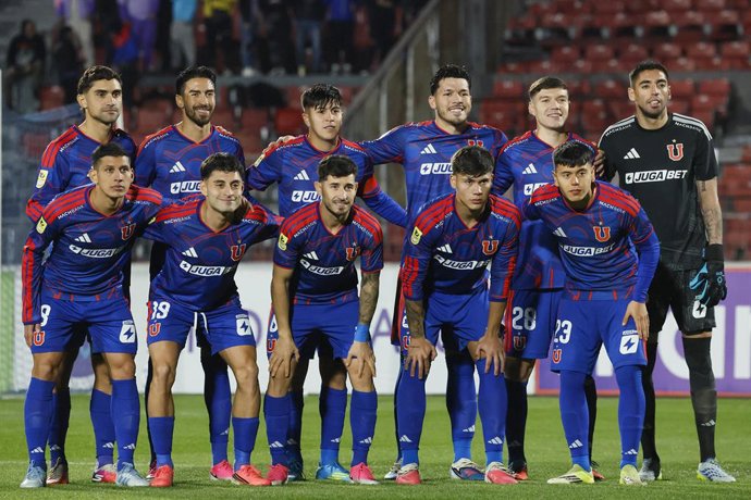 Futbol, Universidad de Chile vs Union La Calera. Fecha 2, Copa Chile 2026. El equipo de Universidad de Chile es fotografiado durante el partido de la Copa Chile contra Union La Calera disputado en el estadio Nacional de Santiago, Chile. 01/07/2026 Andres