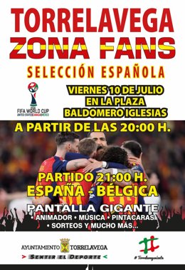 Torrelavega instalará una pantalla gigante para ver el partido de España en los cuartos de final del Mundial