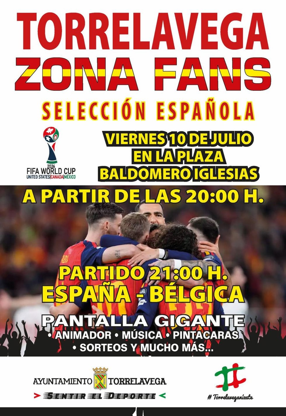 Torrelavega instalará una pantalla gigante para ver el partido de España en los cuartos de final del Mundial