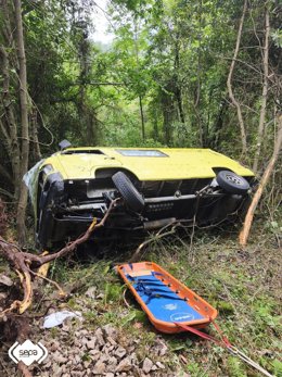 Imágenes del accidente de tráfico en Ribadesella.